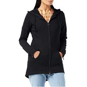 Urban Classics Sweatshirt voor dames, sweatparka met capuchon en ritssluiting, verkrijgbaar in meer dan 10 kleuren, maat XS tot 5XL, zwart, 3XL