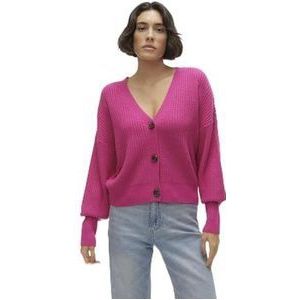 VERO MODA Vmlea Ls V-Neck Cuff Cardigan Noos Vest voor dames, roze yarrow, XXL