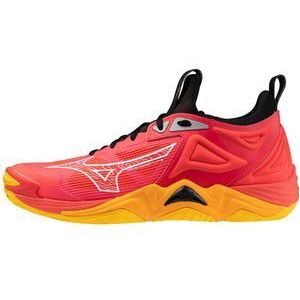 Mizuno WAVE MOMENTUM 3 Volleybalschoenen Radiant Rood/Wit/Carrot Curl Dames/Heren Maat 42,5