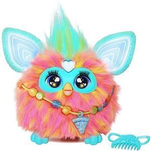 Furby Coral Interactief speelgoed met spraakbesturing voor meisjes en kinderen vanaf 6 jaar, 15 modieuze accessoires, elektronisch animatronisch pluche dier voor kinderen