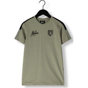 Malelions Transfer T-shirt Polo's & T-shirts Jongens - Polo shirt - Taupe - Maat 152