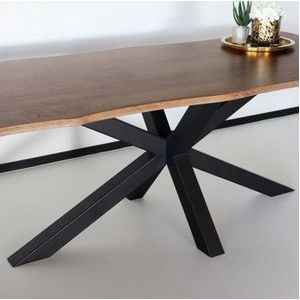 Eettafel langwerpig 220cm Jeffo bruin langwerpige tafel