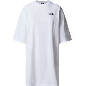 The North Face Womens S/S Essential Tee Dress Jurk (Dames |wit)