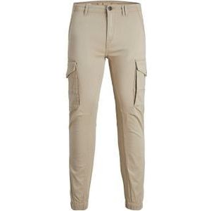 JACK & JONES Paul Lake Cargo loose fit, heren cargo broek, beige -  Maat: 28/34