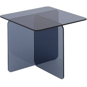 Goossens Salontafel Davey vierkant, glas zwart, modern design, 50 x 46 x 50 cm