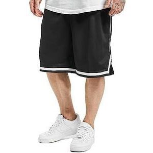 Urban Classics Heren Shorts Stripes Mesh, korte sportbroek voor mannen van licht mesh materiaal, sportshorts in vele kleuren, maten S - 3XL, meerkleurig (Blkblkwht 52), S