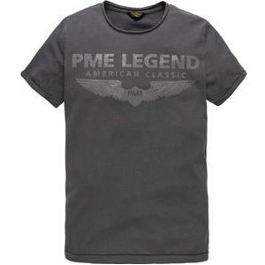 PME Legend T-shirt grijs (Maat: XXL) - Tekst - Halslijn: Ronde hals,