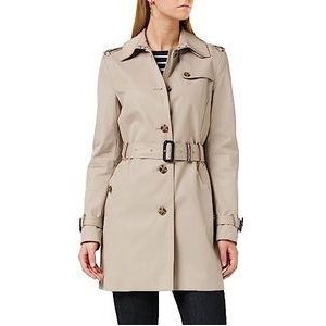 Tommy Hilfiger Heritage Single Breasted Trench overgangsjas voor dames, Medium Taupe, XXL