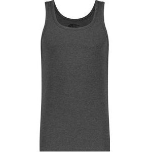 TEN CATE Basics men singlet (2-pack) - heren hemden O-hals - grijs melange - Maat: S