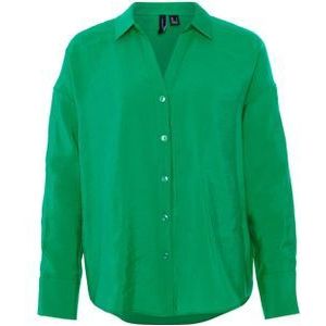 Vero moda Blouse groen (Maat: L) - Effen - Halslijn: V-hals,