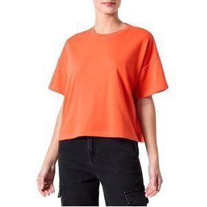 PIECES Sweatshirt voor dames, Tangerine Tango, XL