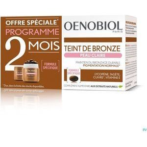 Oenobiol Bronze Teint - voor Lichte Huid - Zelfbruiner - Bruiningsversneller - 2 x 30 capsules