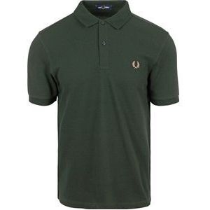 Fred Perry - Polo M6000 Donkergroen V10 - Slim-fit - Heren Poloshirt Maat S