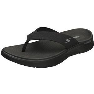 Skechers Dames Go Walk Flex sandaal-Pracht flipflop, zwart, 35 EU