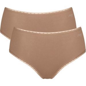 Sloggi Women GO High waist (2-pack) - dames slip - bruin - Maat: XS