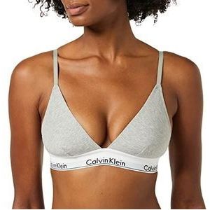 Calvin Klein Triangel-beha voor dames, driehoek, ongevoerd, grey heather, M