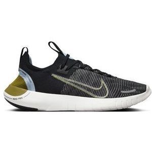 nike free run fkyknit next nature black khaki blue women s running shoes