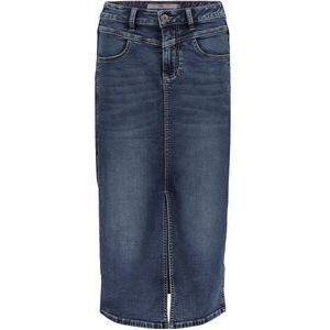 Geisha Rok Spijkerrok Met Split En Ceintuur 46510 10 Mid Blue Denim Dames Maat - XXL