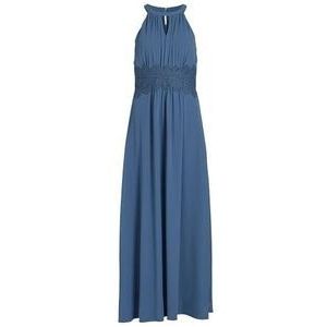 Vila Dames Vimilina halterneck Maxi Dress-Noos avondjurk, Coronet Blue/Detail: elastisch, 40