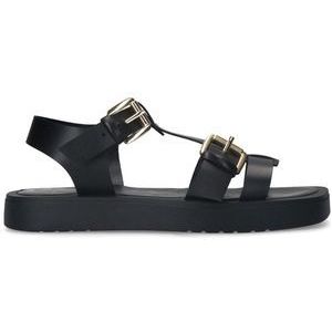 Sacha - Dames - Zwarte chunky sandalen met buckles - Maat 40