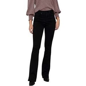 ONLY wijd uitlopende jeans voor dames Onlroyal High Sweet Flared 600 Noos, zwart (zwart/zwart), 27W/30L