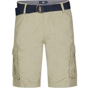 Petrol Industries - Heren Cargo Short met Riem Poplin - Groen - Maat S