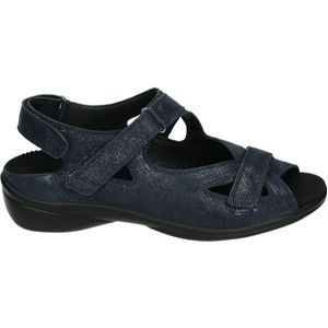 Durea 7258 H - Volwassenen Platte sandalen - Kleur: Blauw - Maat: 42