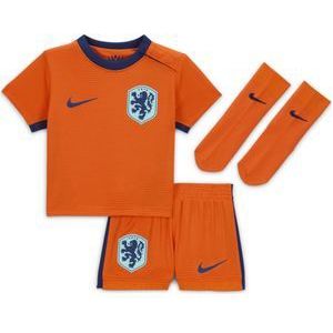 Nederland 2024 Stadium Thuis Nike driedelig replicavoetbaltenue voor baby's/peuters - Oranje