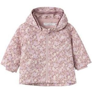 NAME IT Baby meisje NBFMAXI Jacket Flower all-weather jas, Burnished Lilac, 68, Burnished Lilac, 68 cm