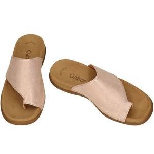 Gabor -Dames - roze-goud metallic - slippers & muiltjes - maat 40