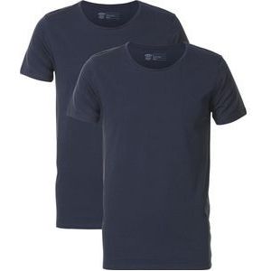 Petrol Industries - Heren 2-pack Basic T-shirts Ronde Hals - Blauw - Maat XL