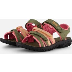 Teva K TIRRA Unisex Sandalen - Zwart/Groen/Roze - Maat 28