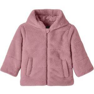 NAME IT NMFMILA FAUX FUR JACKET W HOOD PB Meisjes Jas - Maat 92