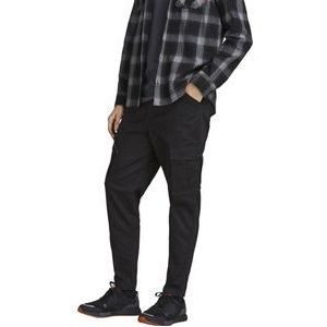 JACK & JONES Ace Dex Tapered loose fit - heren cargo broek - zwart - Maat: 27/32