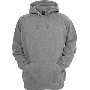 Urban Classics Blanke hoodie Sweatshirt met capuchon heren, Grijs, 4XL