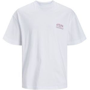 Jack & Jones T-shirt Jorsantorini Back Tee Ss Crew Neck 12251776 Bright White Mannen Maat - M