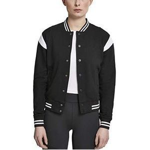 Urban Classics Dames Dames Inset Sweat Jacket College-jas, zwart (blk/white 00050)., XL