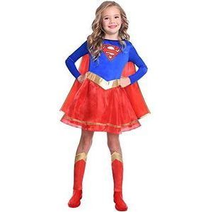 Amscan 9906077 - Officiële kinderen Warner Bros. DC Comics Supergirl klassiek verkleedkostuum leeftijd: 10-12 jaar