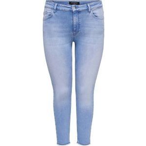 ONLY CARMAKOMA cropped skinny jeans Carwilly light blue denim