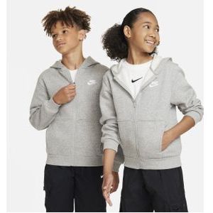 Nike Sportswear Club Fleece hoodie met rits voor kids - Grijs