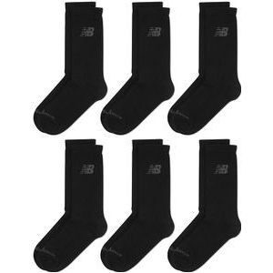 New Balance performance 6-pack sokken cotton basic zwart unisex
