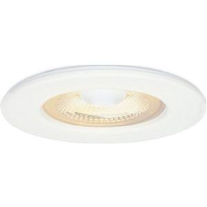 HOFTRONIC Nola - LED inbouwspot badkamer en buiten - Wit - Dimbaar - Spotjes verlichting - Badkamerverlichting - IP65 Waterdicht - Rond Ø 53mm - 2700K Extra warm wit (sfeervol) - 5 Watt - 400 Lumen - Plafondspots