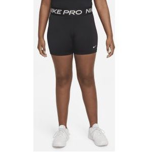 Nike Dri-FIT One Meisjesshorts (ruimere maten) - Zwart