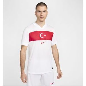 Turkije 2024/25 Stadium Thuis Nike Dri-FIT replica voetbalshirt voor heren - Wit