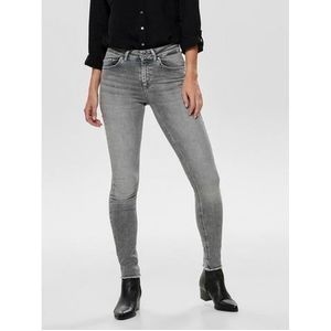 Only Skinny fit jeans Blush met gerafelde zoom