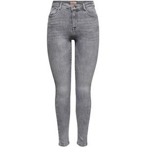 ONLY ONLPower Life Skinny Fit Jeans voor dames, Mid Push Up S34Grey Denim