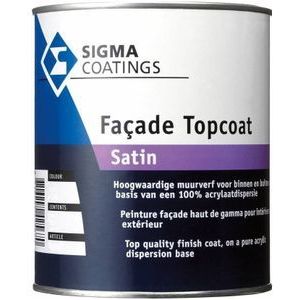 Sigma Façade Topcoat Satin 1 Liter 100% Wit