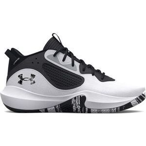 Under Armour uniseks basketbalschoenen UA Lockdown 6 Court Performancence, (101) wit/jetgrijs/zwart, 45 EU, 101 wit gitgrijs zwart, 45 EU