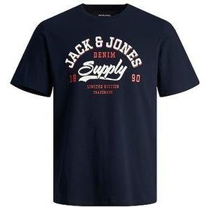 JACK & JONES Jjelogo Tee Ss O-Neck 2 Col Ss24 Sn, navy blazer, XL