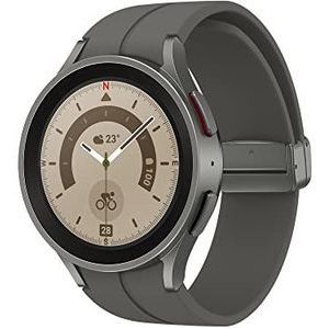 Samsung Galaxy Watch5 Pro Bluetooth 45 mm Smartwatch, Wellness-Tracker, Fitness-Tracker, Akku mit langer Lebensdauer, Gray Titanium [Italienische Version]